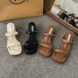 Chunky Heel French Style Retro Sandals