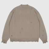 Autumn/Winter Streetwear Distressed Knit Sweater