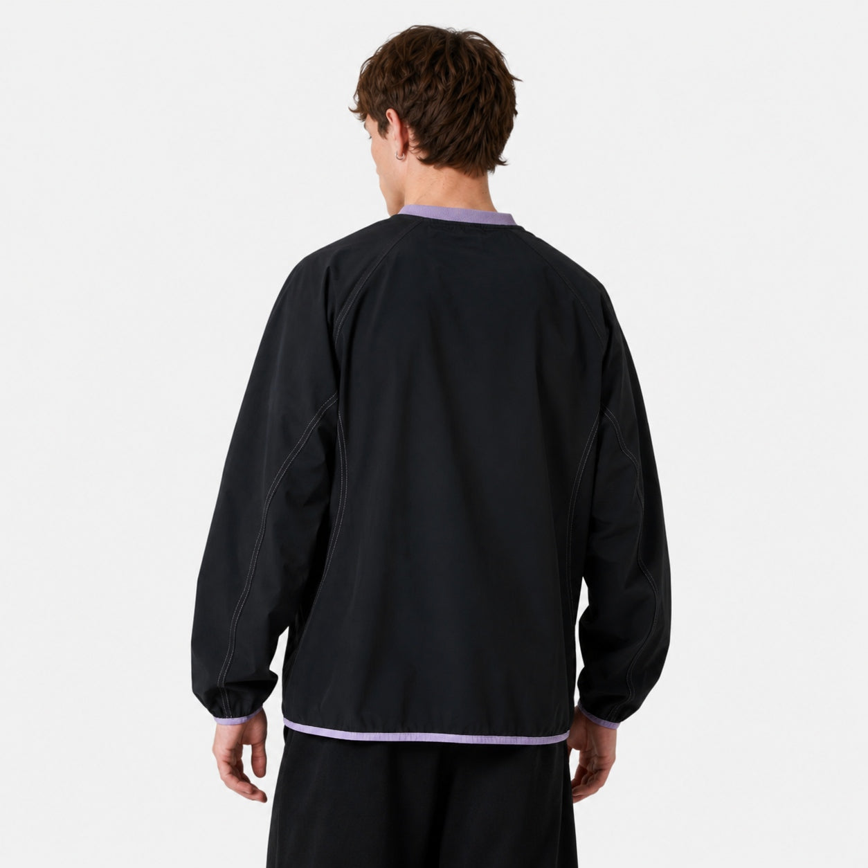 Patchwork Zipper Pocket Sweatshirt