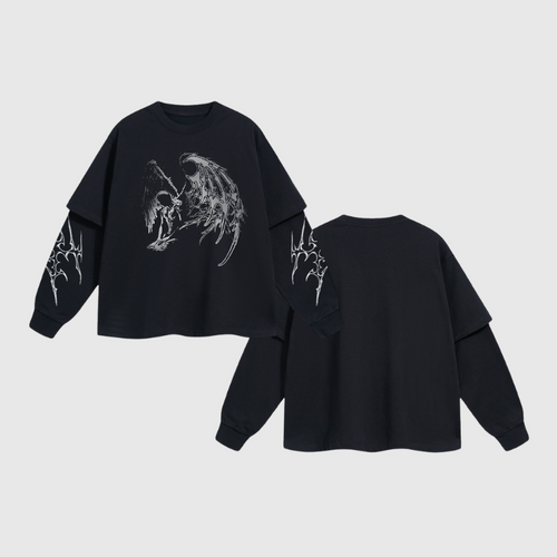 Angel and Thorn Graphic Cotton Sweatshirt