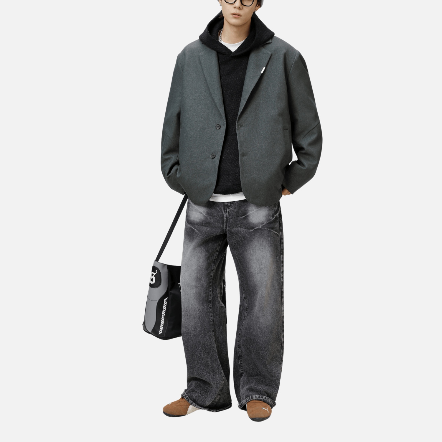 Patchwork Design Retro Blazer