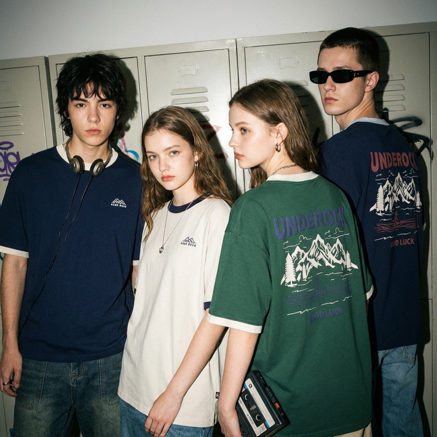 Camiseta de algodón con estampado gráfico