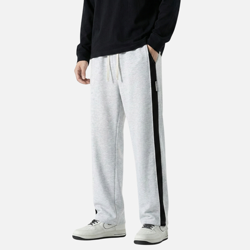 Colorblock Casual Straight-Leg Pants