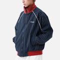 Vintage Striped Colorblock Utility Jacket