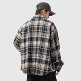 Vintage Plaid Button-Up Flannel Shirt