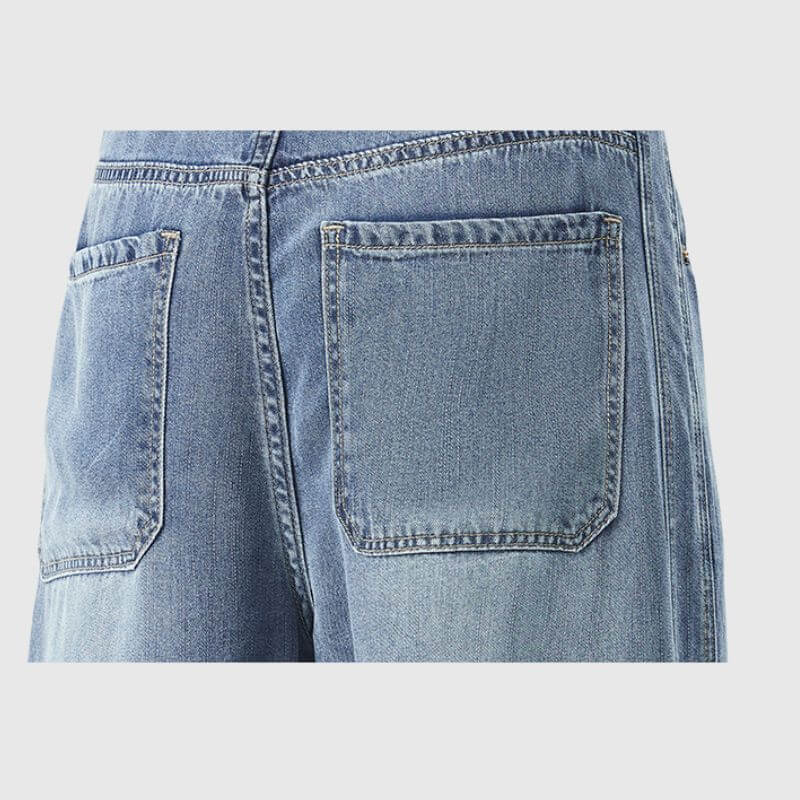 Vaqueros rectos de seda de hielo