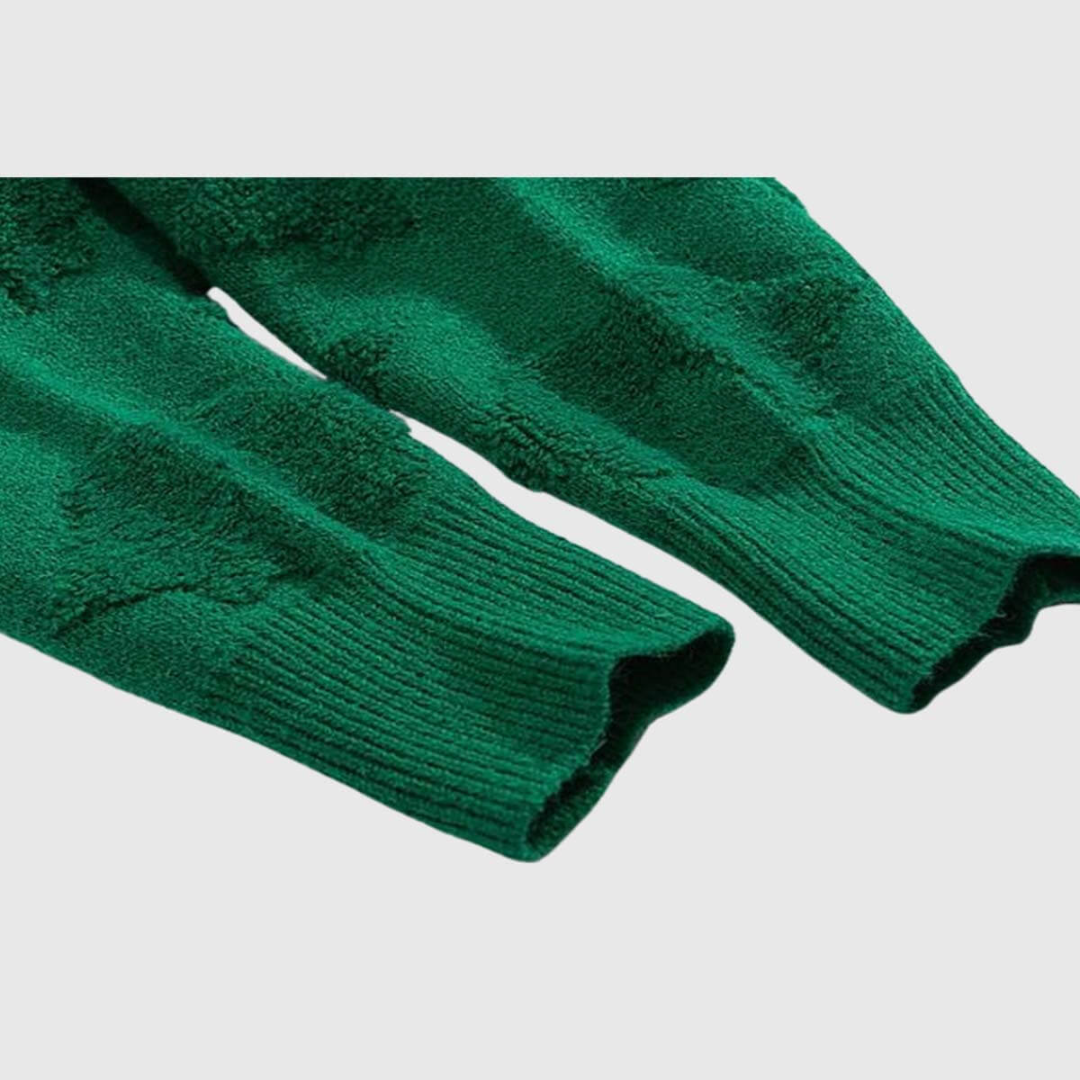 Suéter de punto con lazo navideño