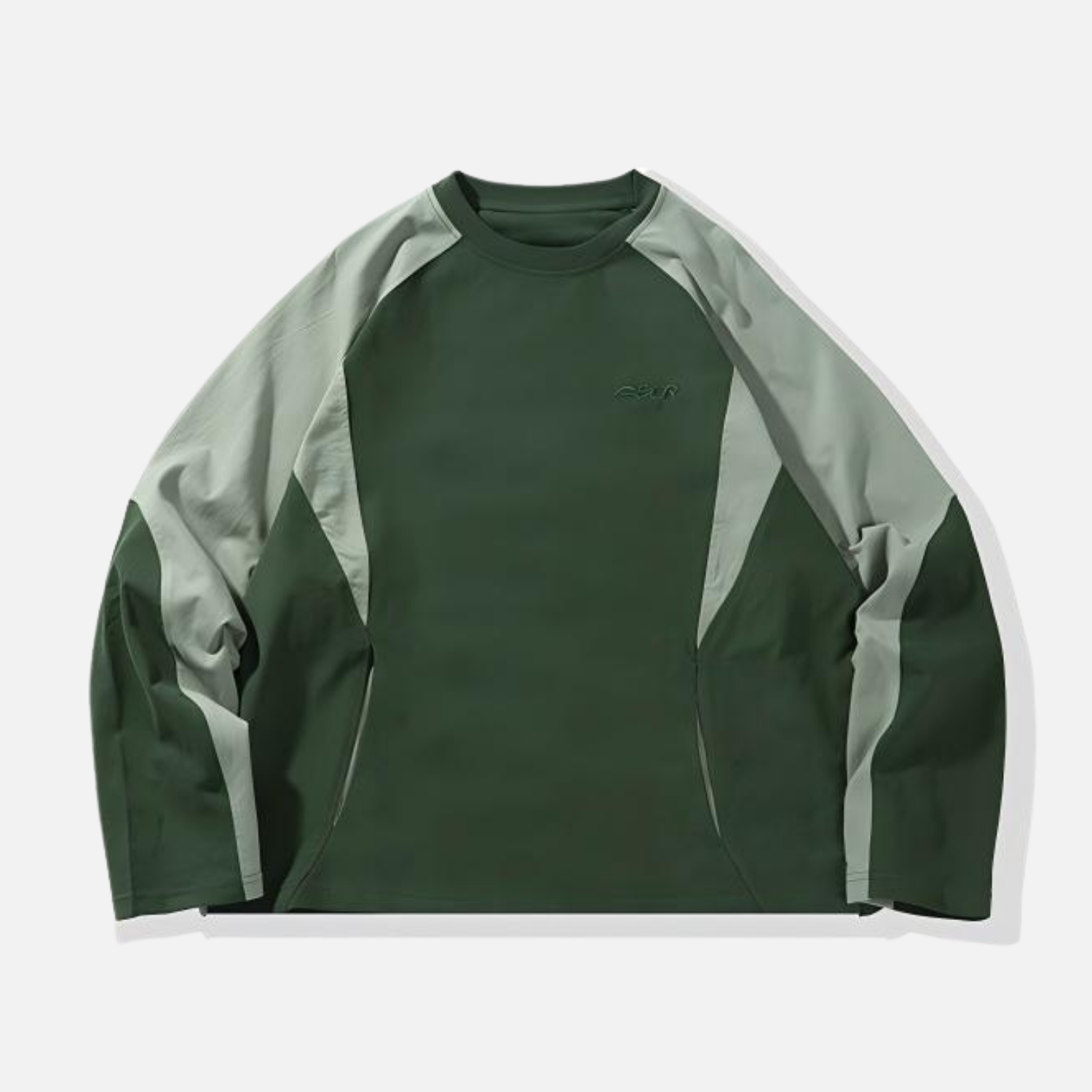 Colorblock Cotton Crewneck Sweatshirt