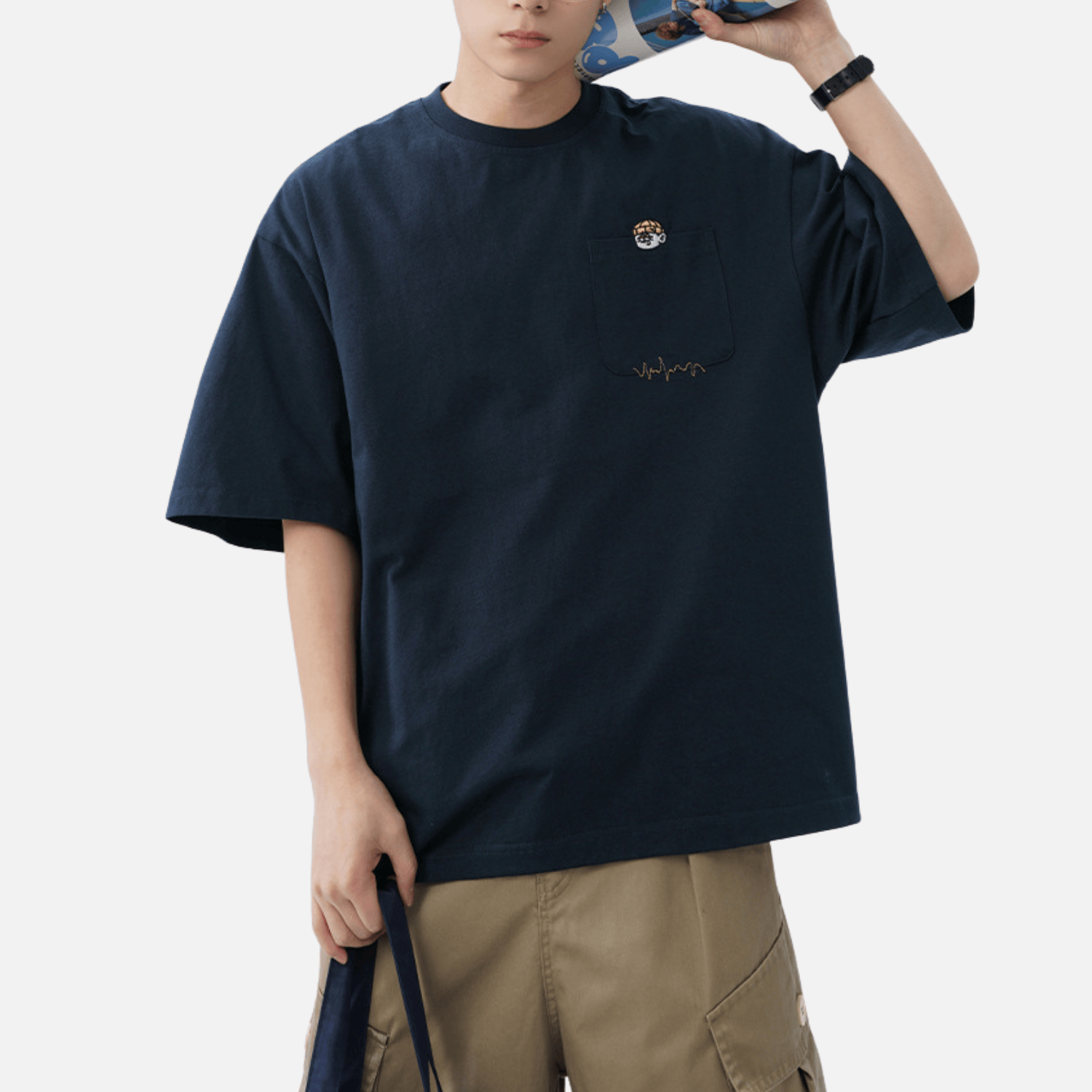 Retro Embroidery Cotton T-Shirt