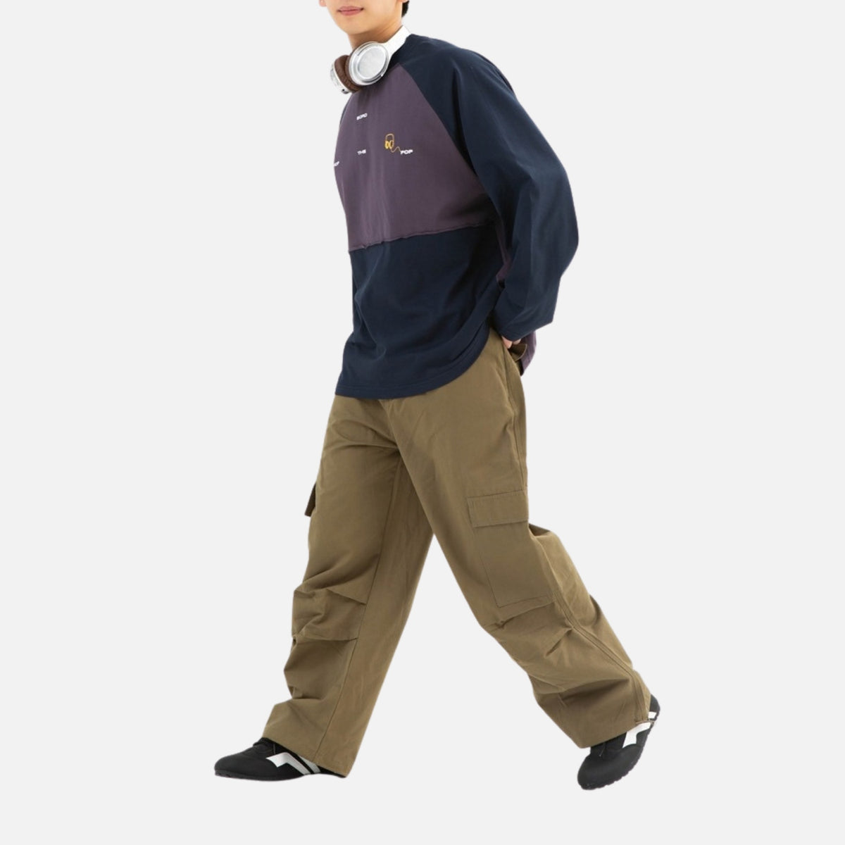 Japanese Colorblock Long Sleeve Tee