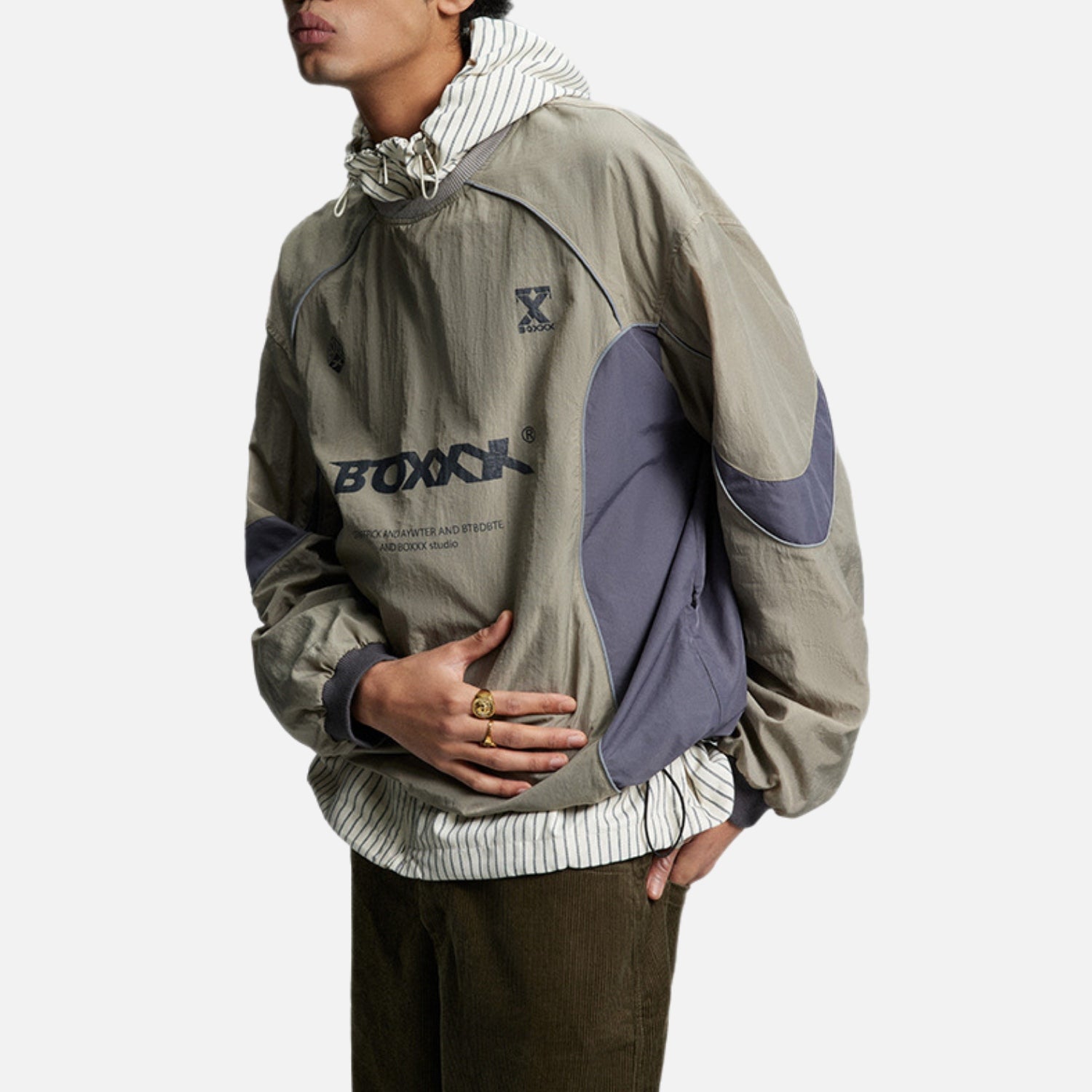 Outdoor-Renn-T-Shirt mit Farbkontrasten