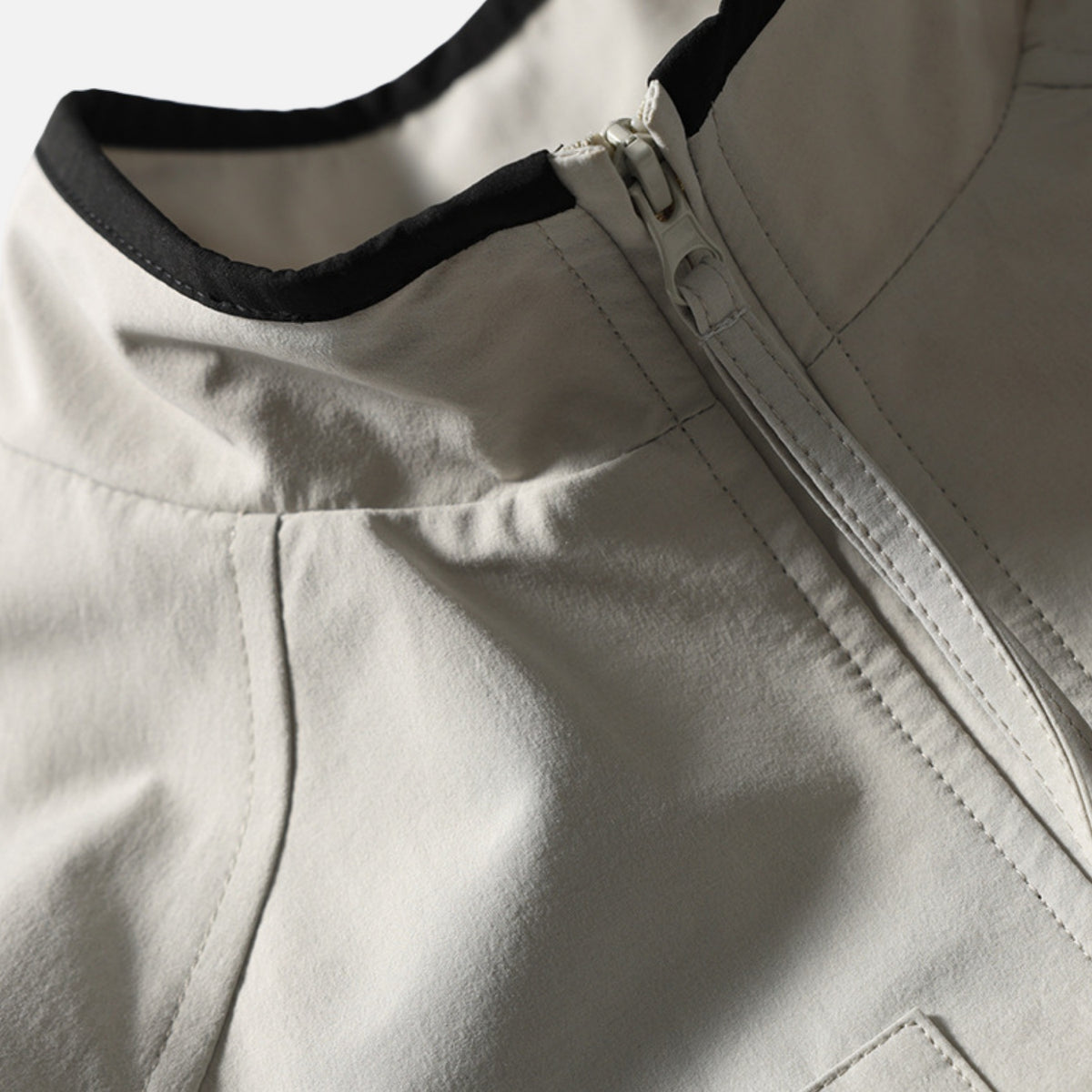 Colorblock Utility Stand Collar Jacket