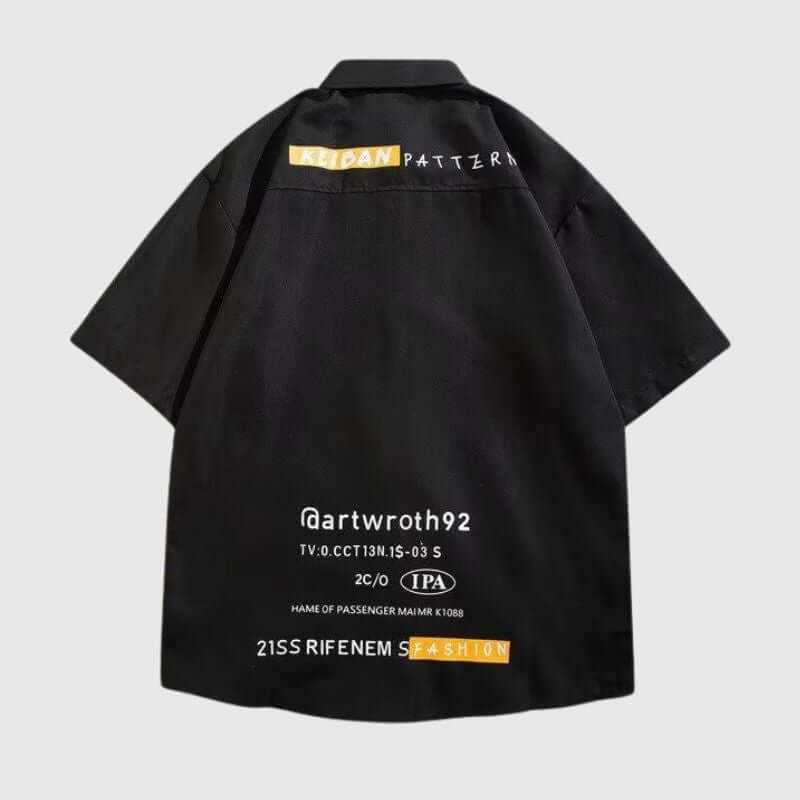 Lässiges Hemd mit Smiley-Buchstaben