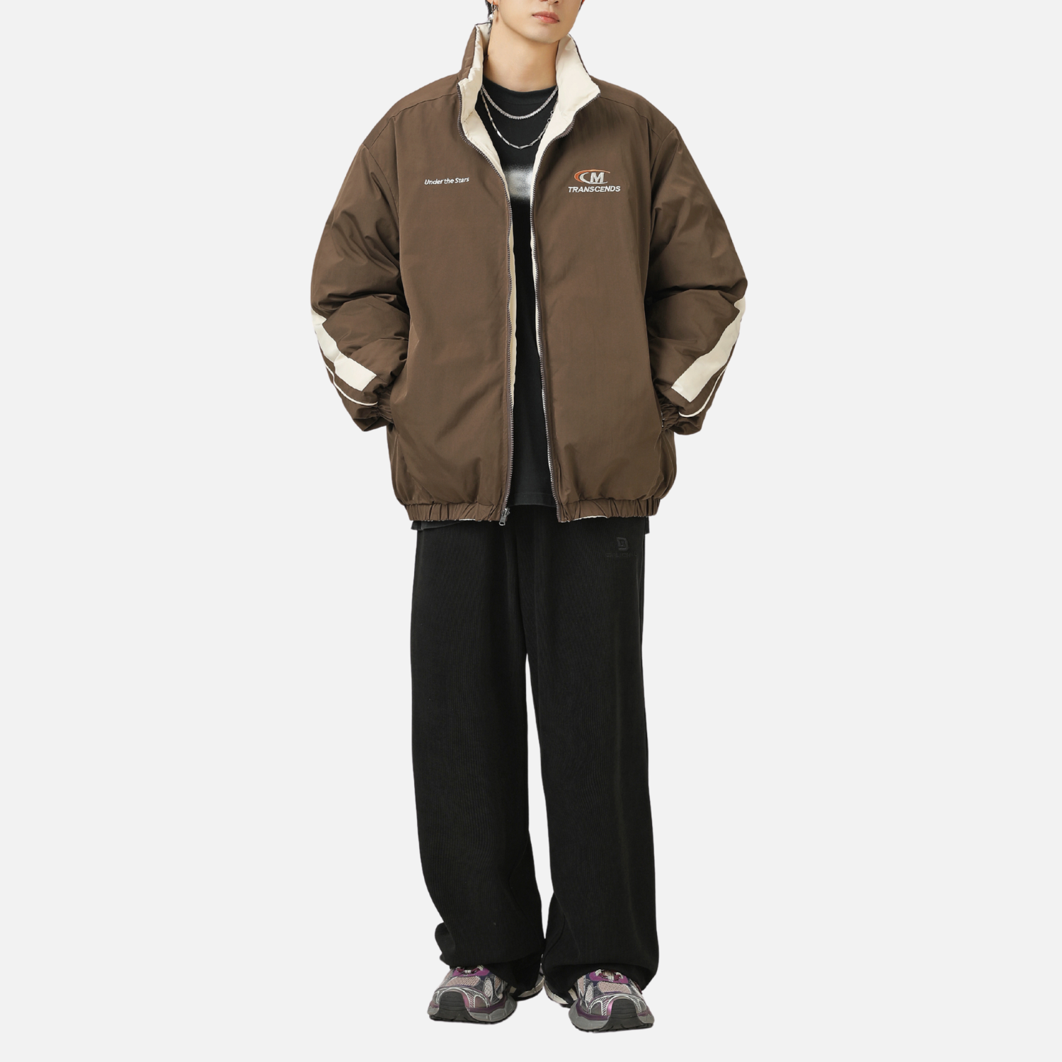 Chaqueta acolchada reversible de dos tonos