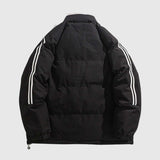 Striped Sleeve Puffer Jacket