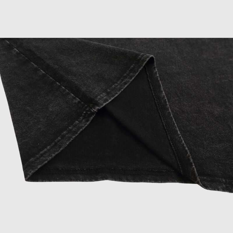 T-Shirt aus gewaschener Baumwolle mit Blumenmuster