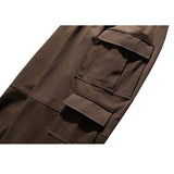 Multi Pocket Patch Solid Color Cargo Pants