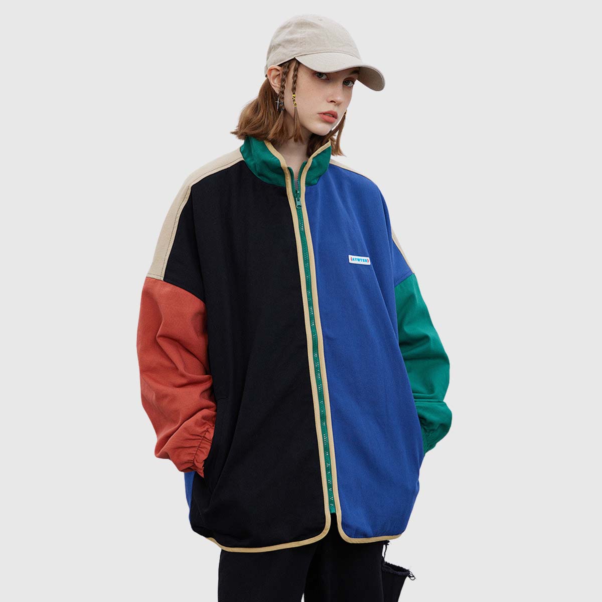 Color-Block Reversible Jacket