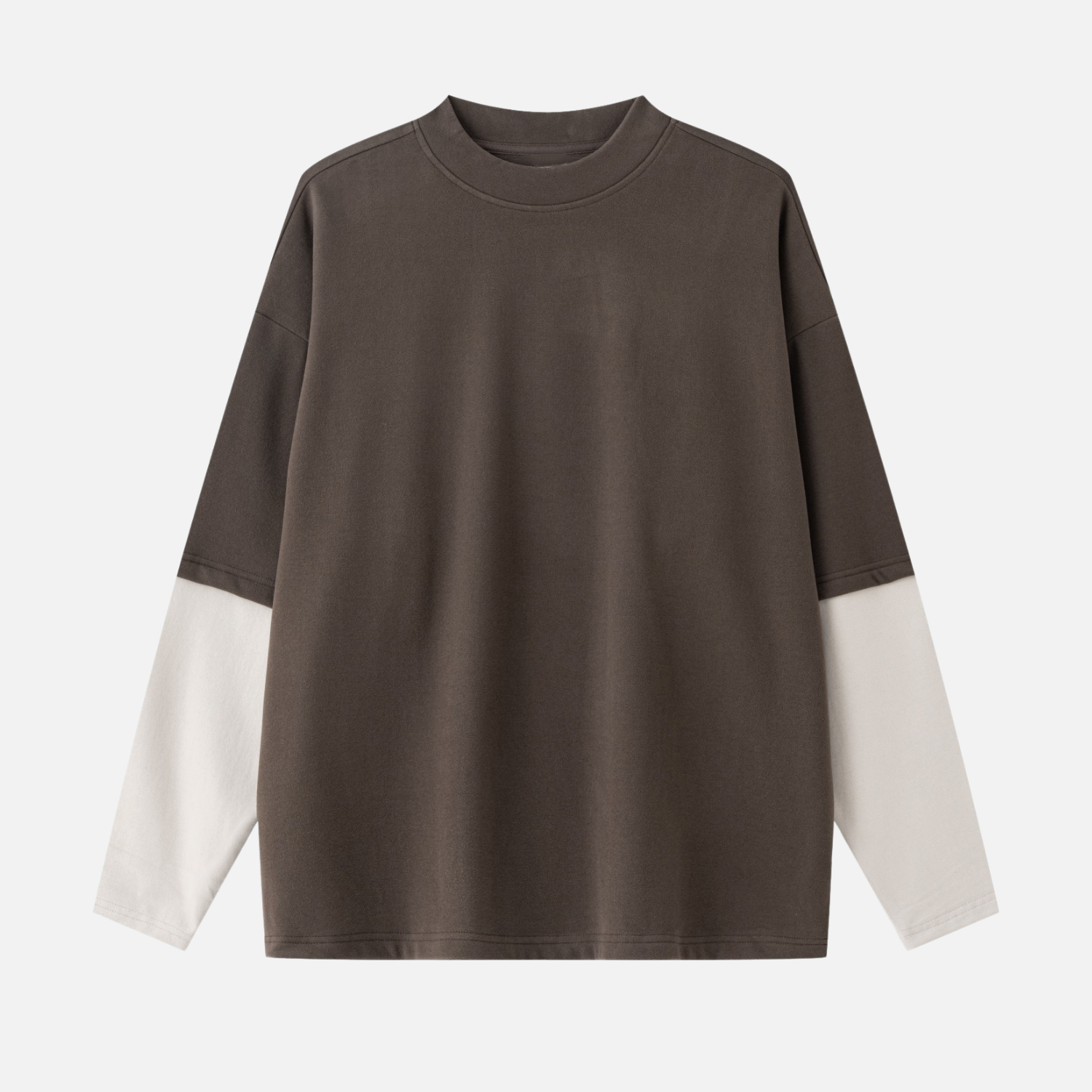 Layered Coral Fleece Long Sleeve Tee