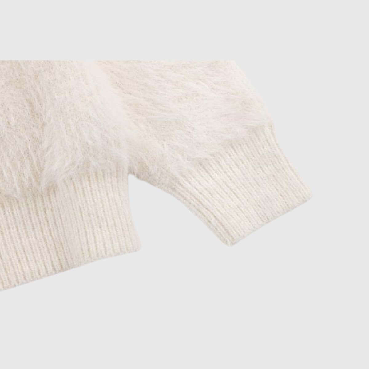 Suéter con diseño de gato peludo