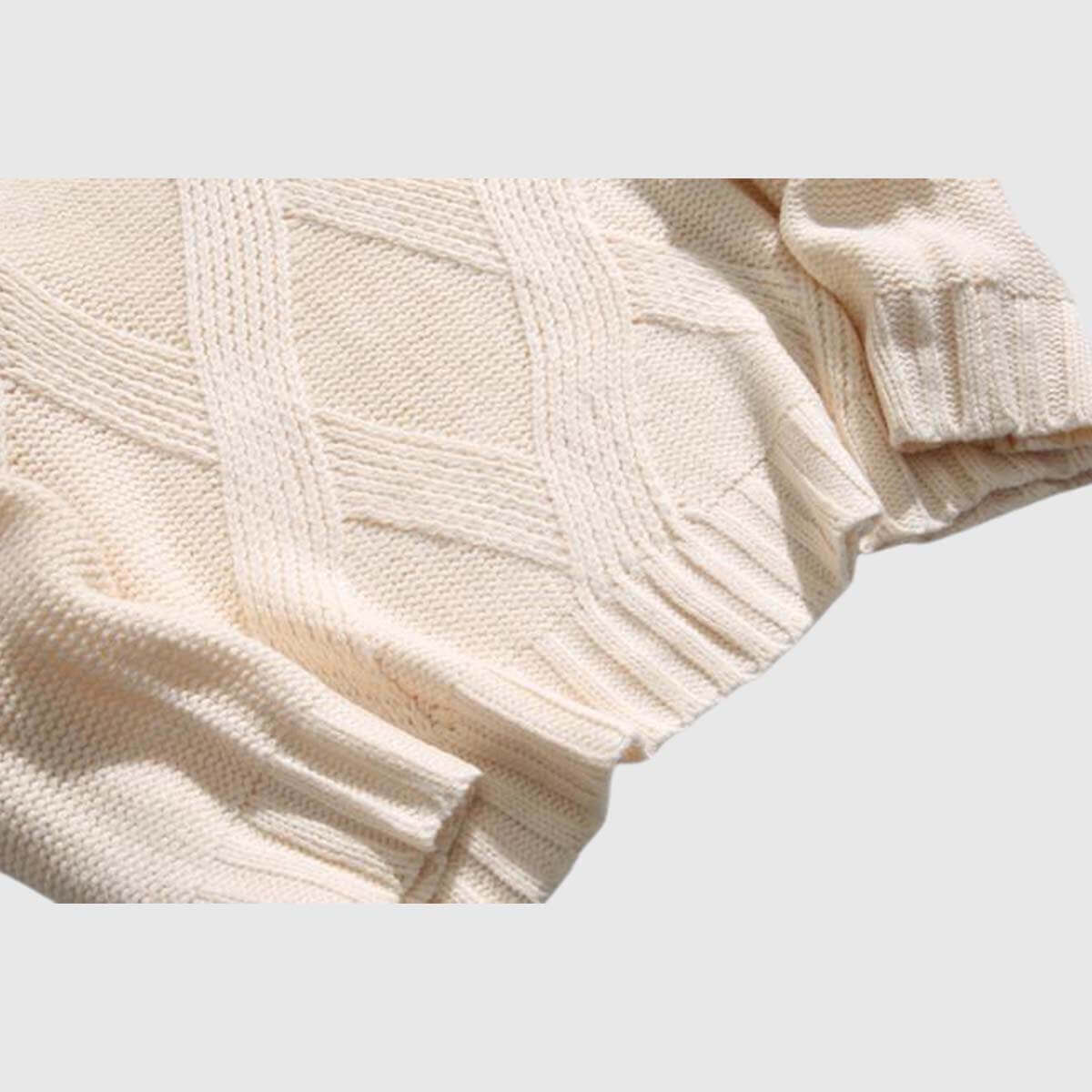 Vintage Colorblock Turtleneck Sweater