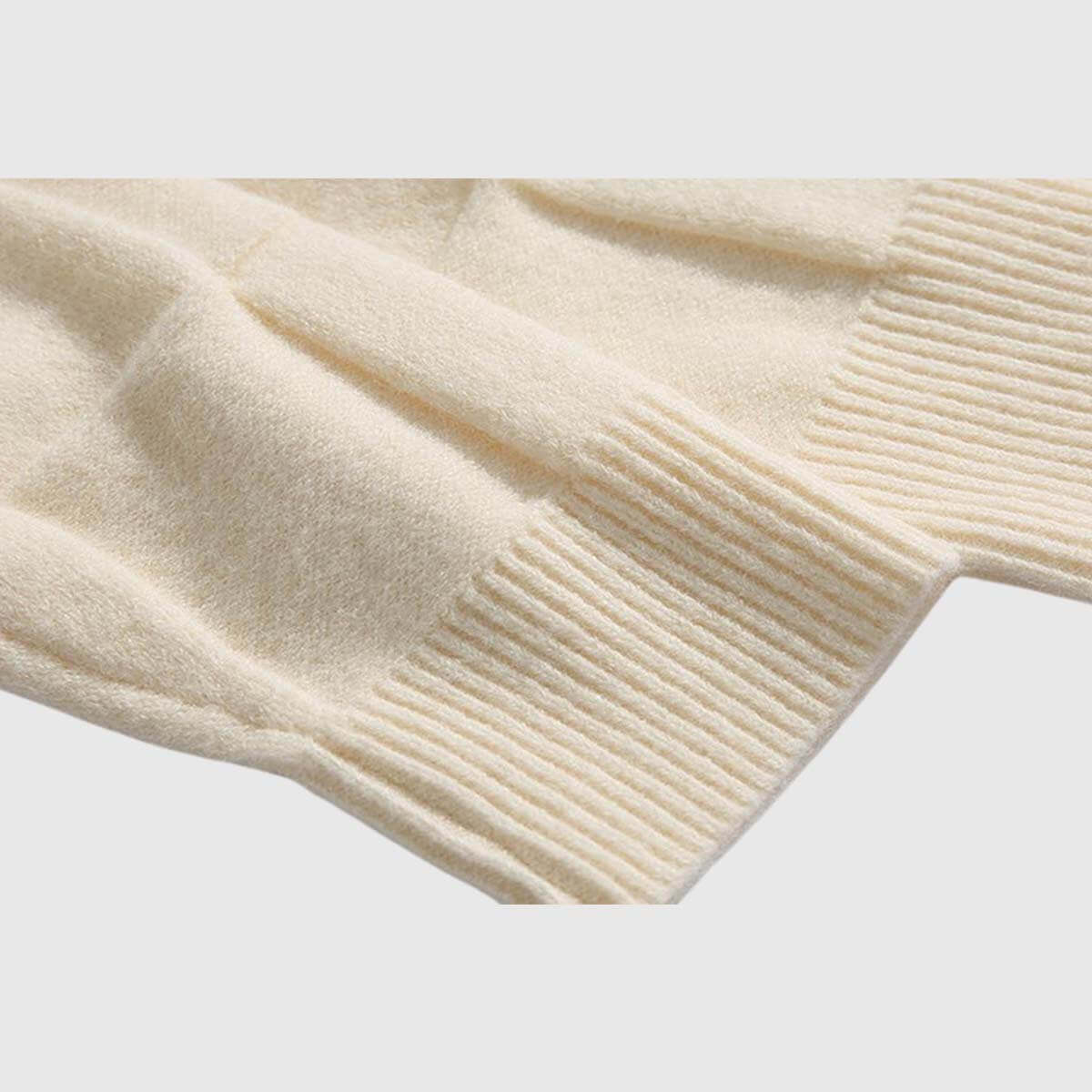 Schachbrett-Strickpullover