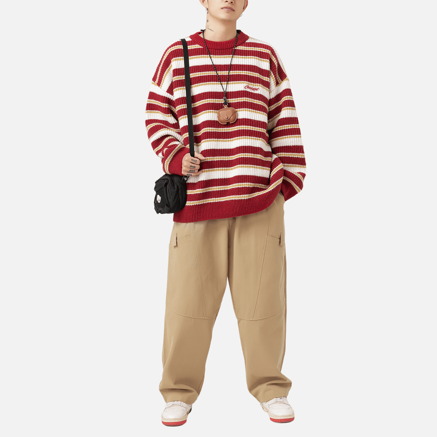 Heavyweight Striped Knit Sweater