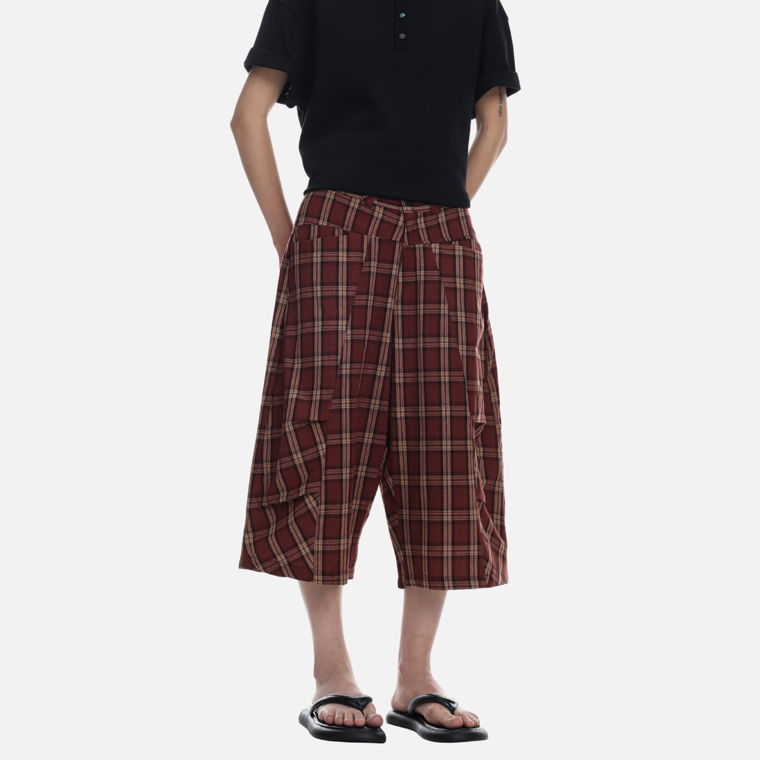 Zerlegte karierte Cargo-Shorts