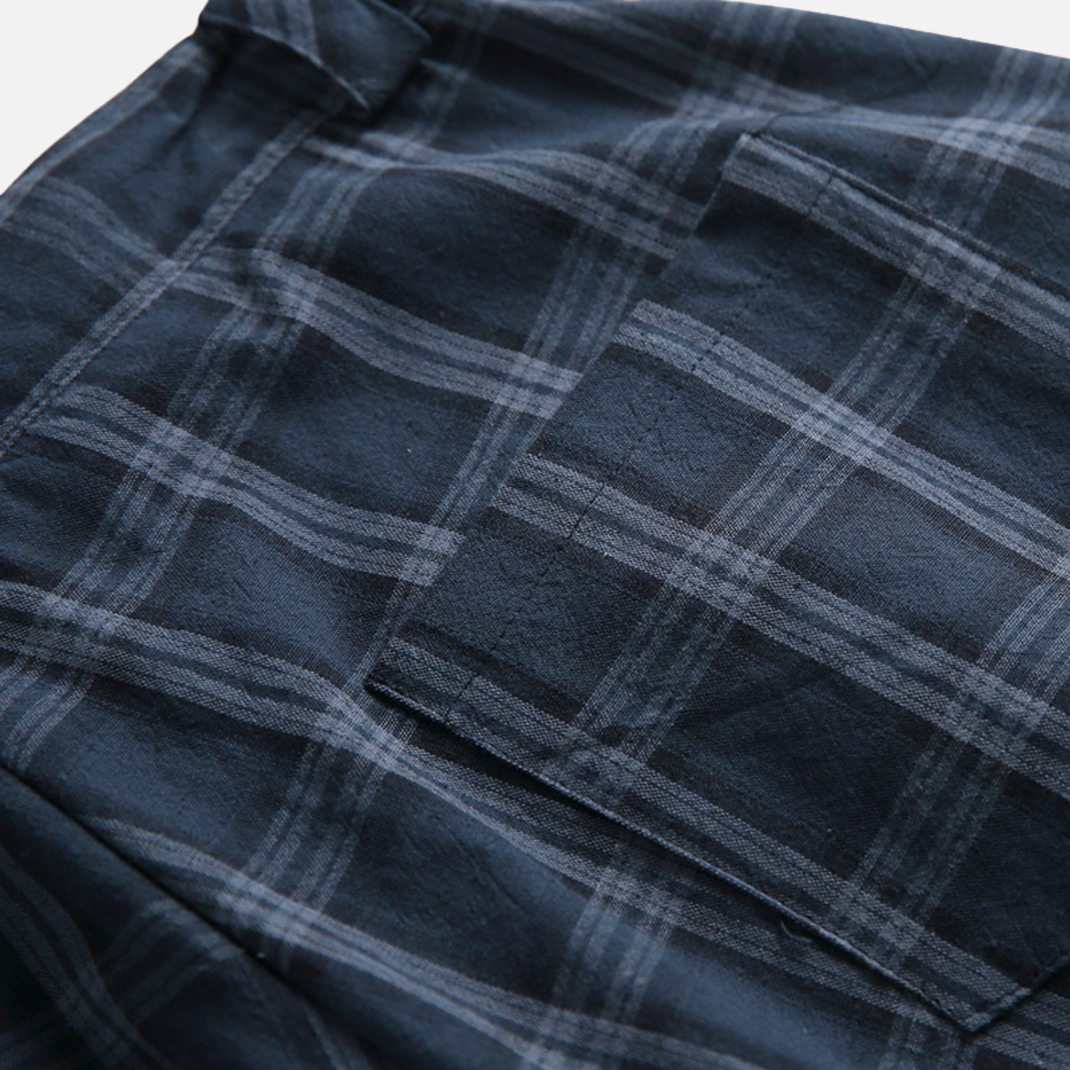Deconstructed Plaid Cargo Shorts