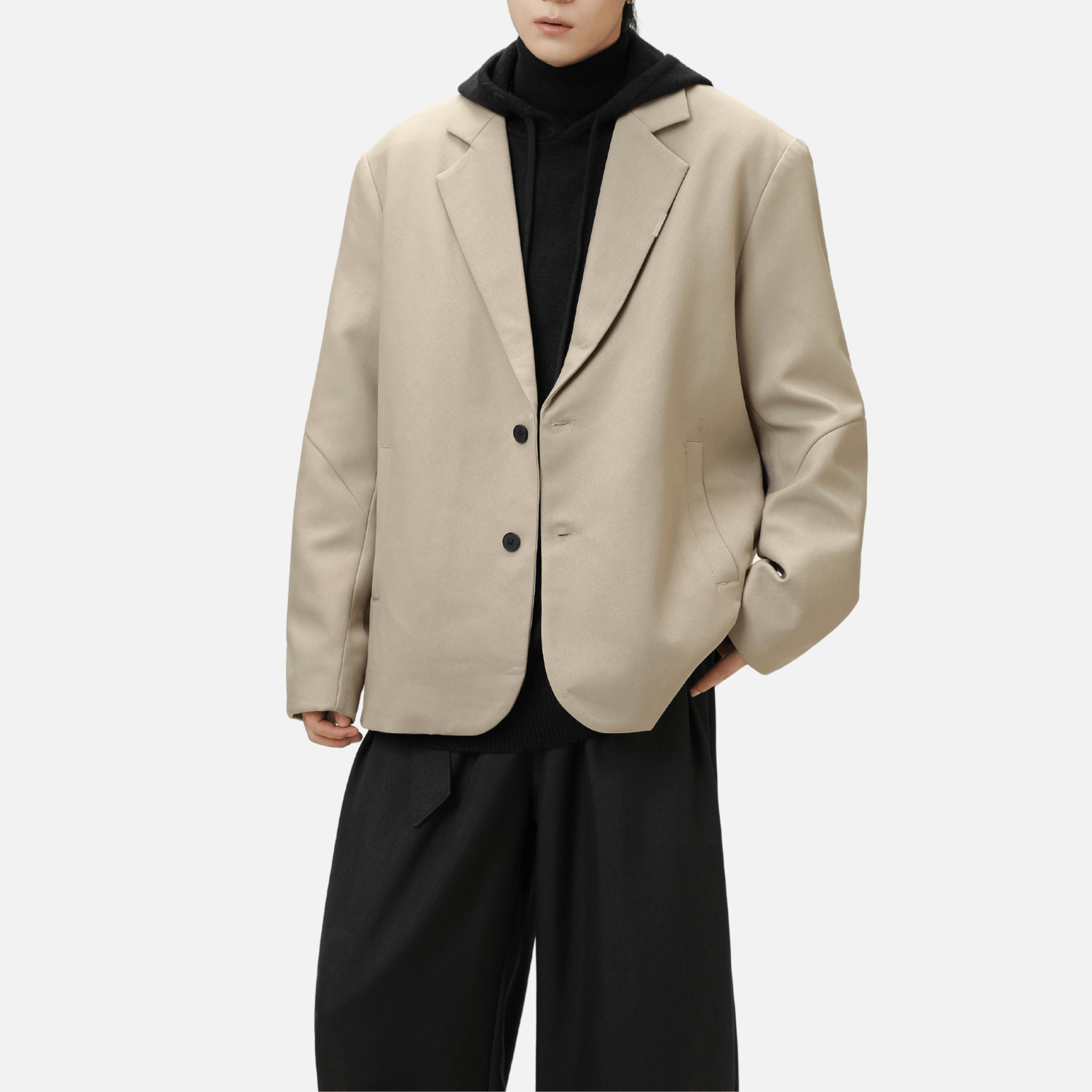 Blazer retro con diseño patchwork