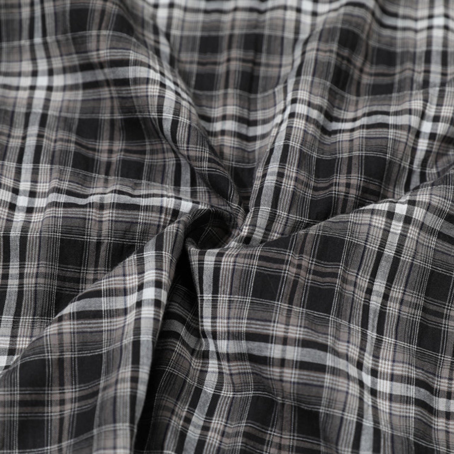 Kariertes Kapuzenhemd aus Baumwolle