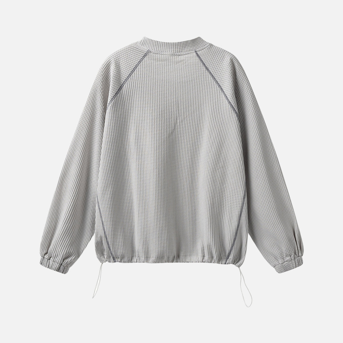Embroidered Waffle Crewneck Sweatshirt