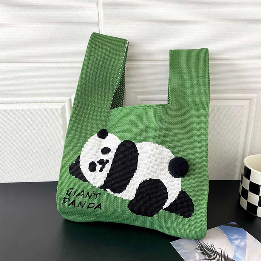 Knit Panda Chic Tote