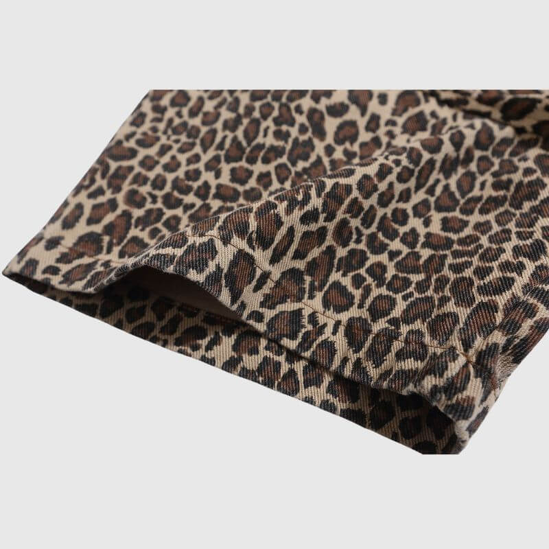 Vintage Leopard Cotton Shirts