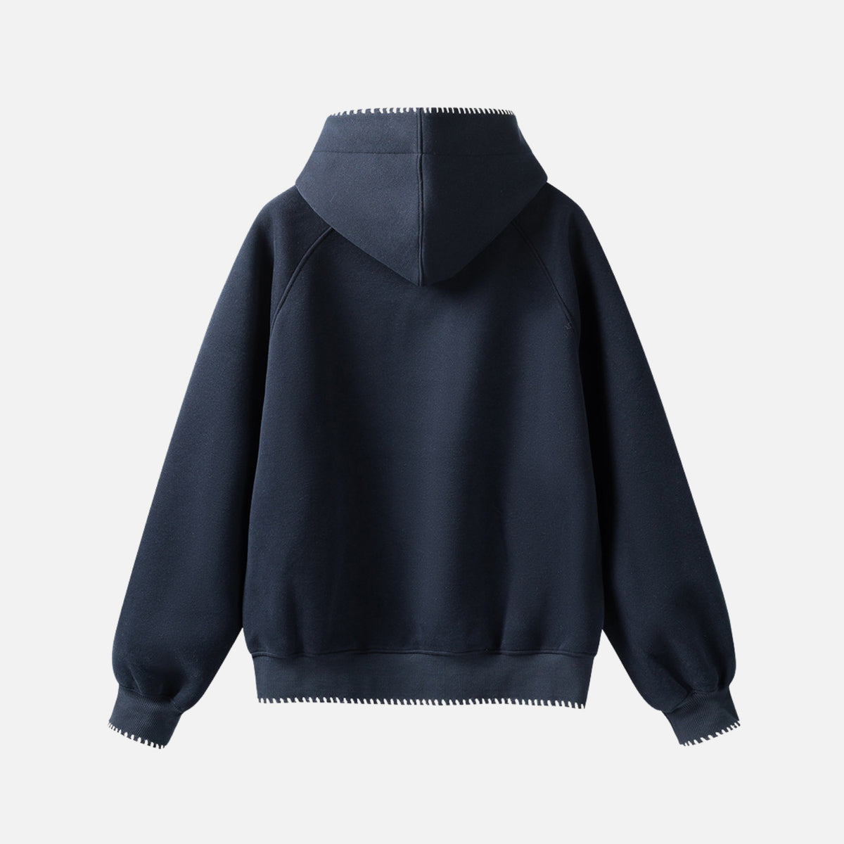 Solid Color Color-Button Hoodie