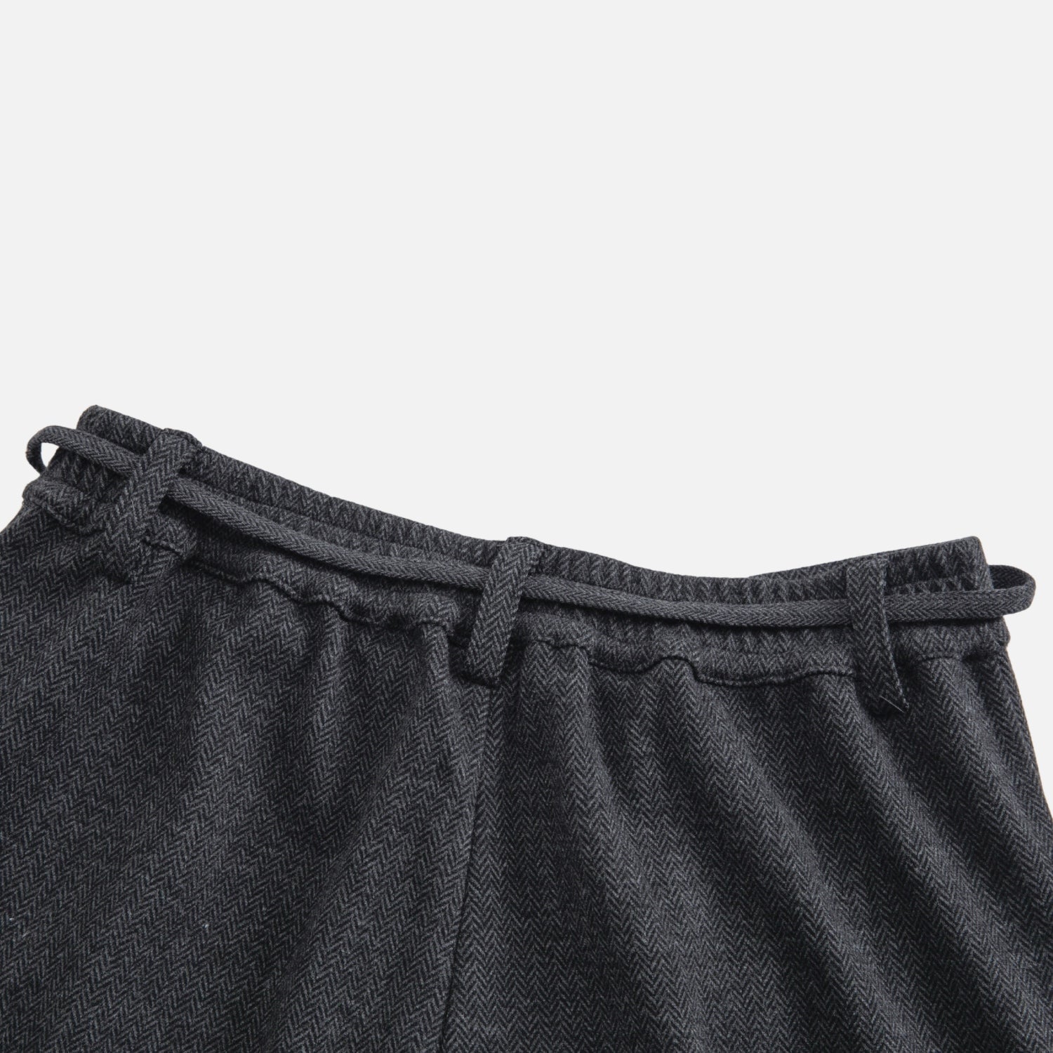 Vintage Old-Money Wool-Texture Trousers