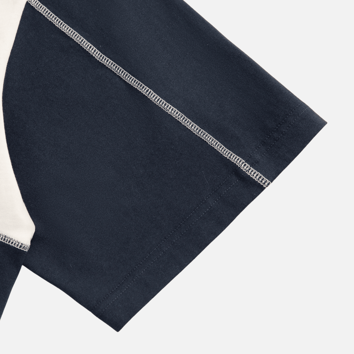 Camiseta de algodón bordada colorblock