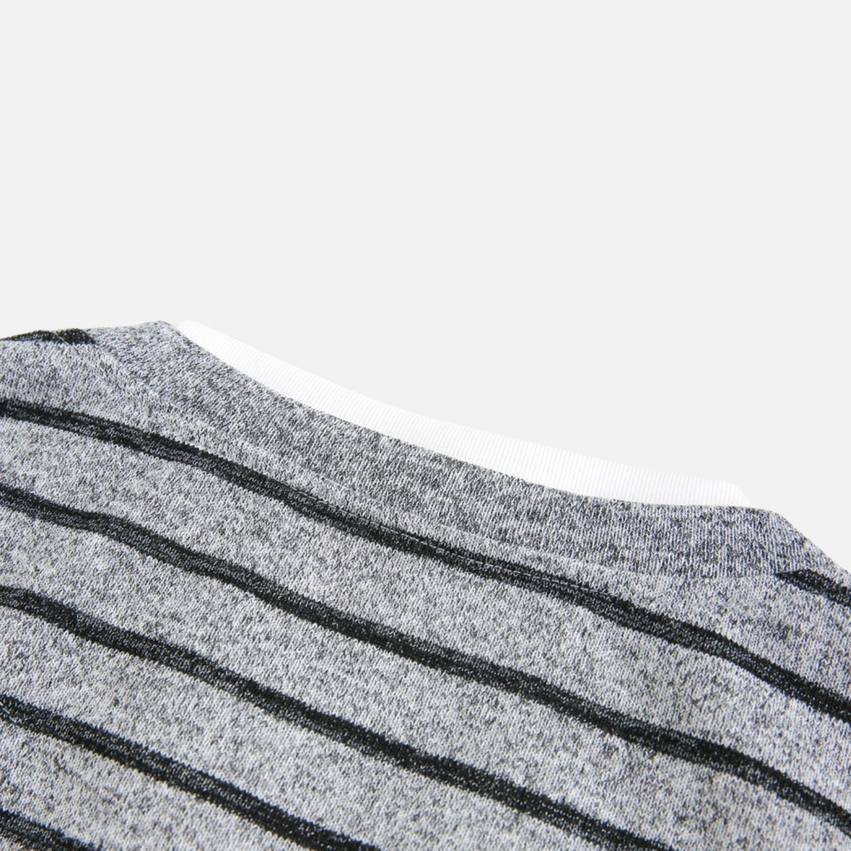 Vintage Faux-Layered Henley Sweatshirt