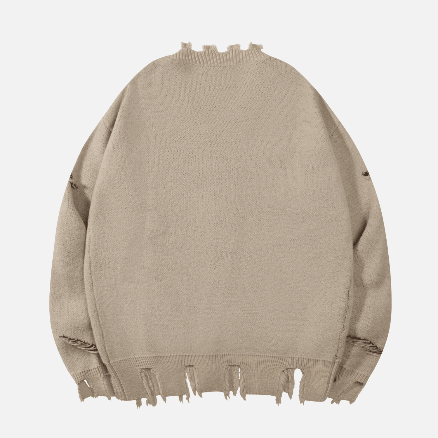 Cárdigan de punto vintage desgastado