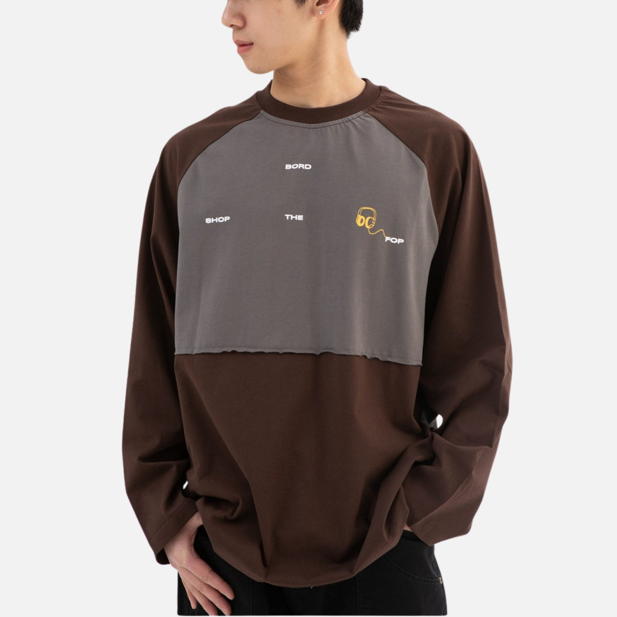 Japanese Colorblock Long Sleeve Tee