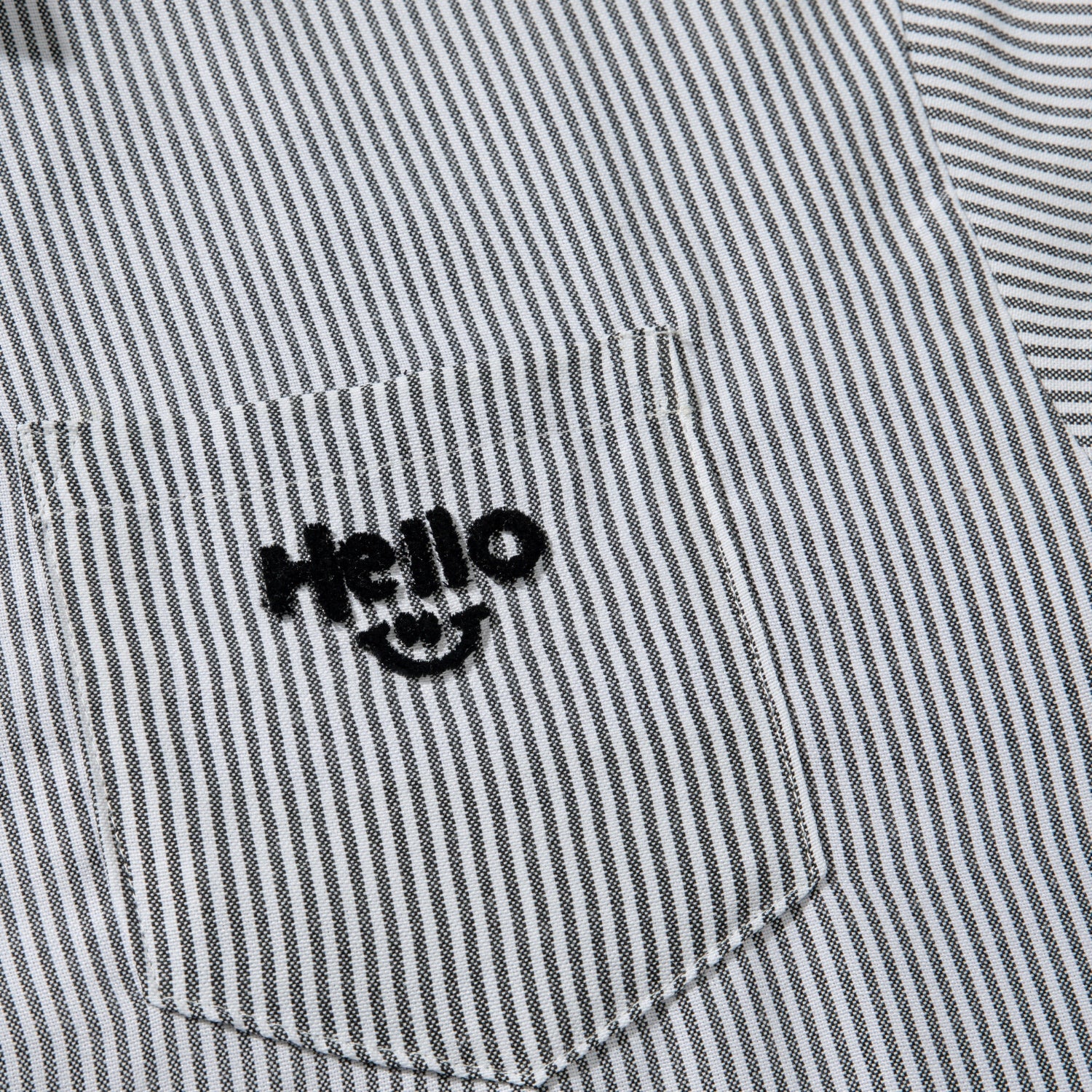 Striped Embroidered Pocket Shirt