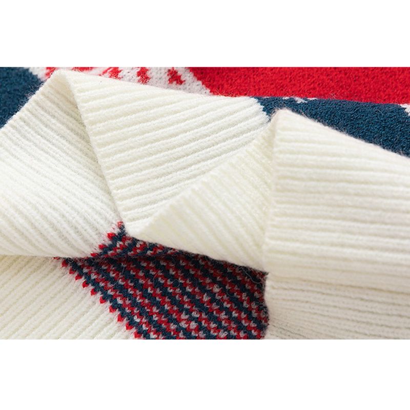 Cute Santa Embroidered Pullover