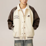 Vintage PU Leather Varsity Jacket