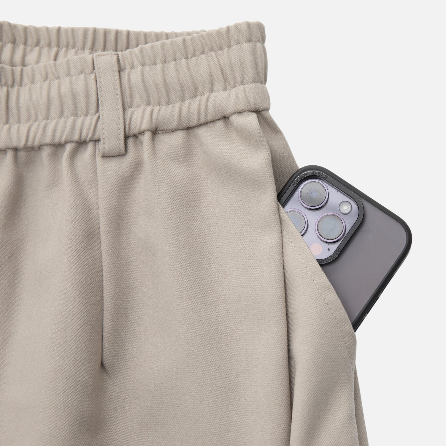 Draped Pleated Straight-Leg Trousers