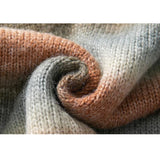 Vibrant Transition Stripe Knit Pullover