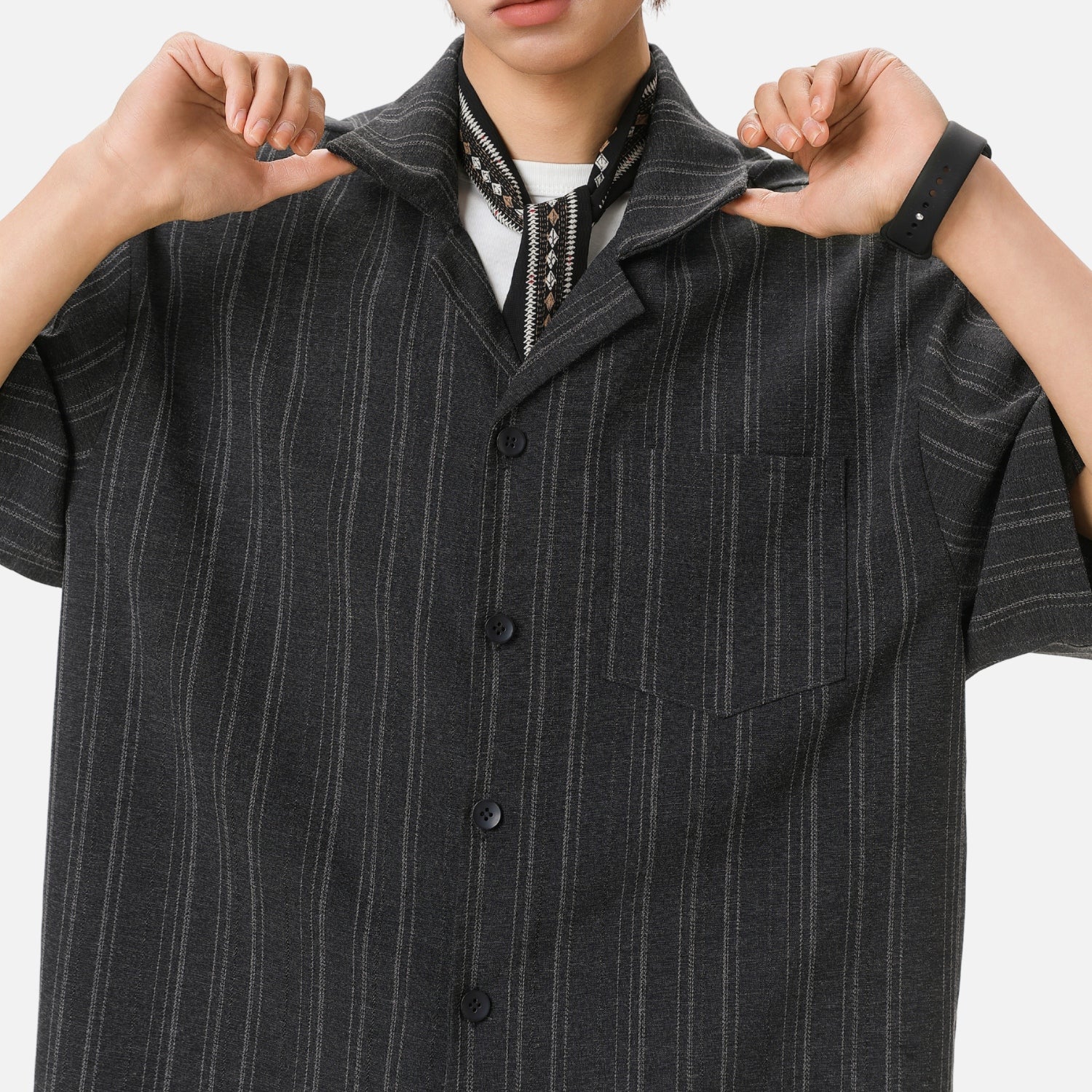 Retro Stripe Short Sleeve Shirt