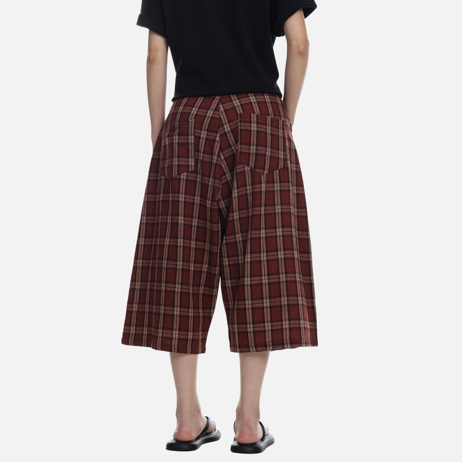 Zerlegte karierte Cargo-Shorts