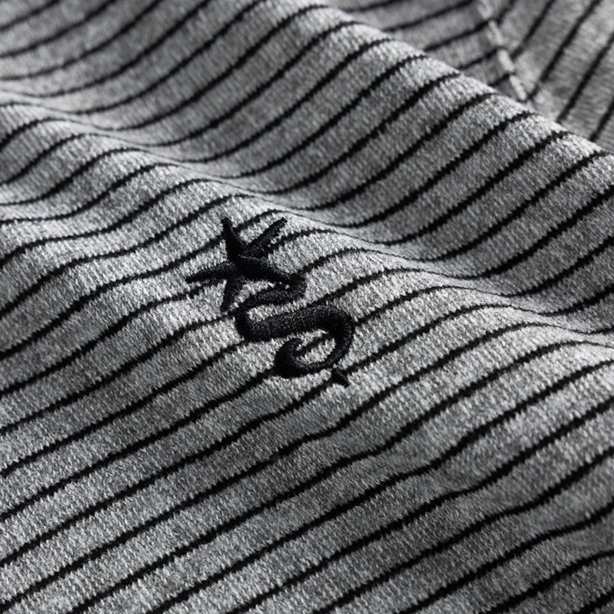 Striped Embroidered Crewneck Sweatshirt