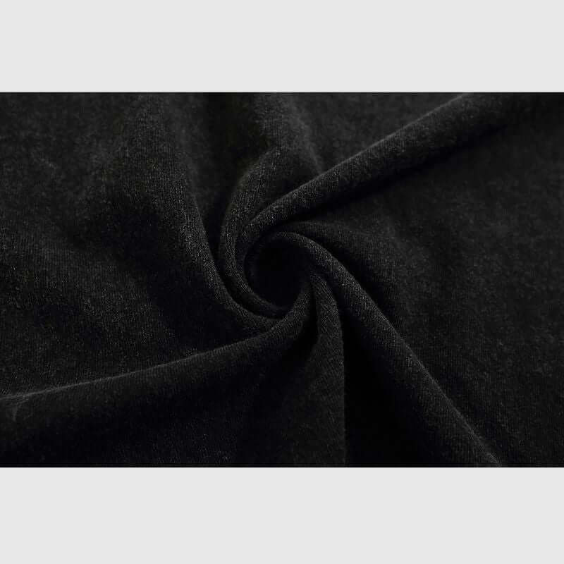 T-Shirt aus gewaschener Baumwolle mit Blumenmuster