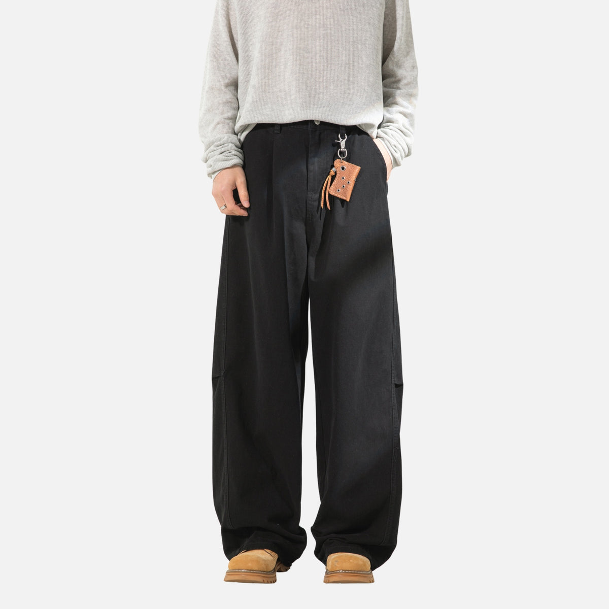 Japanese Vintage Pleated Straight-Leg Pants
